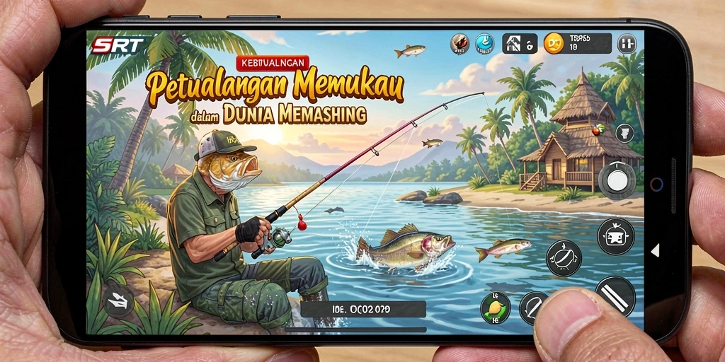 Gameplay seru 5RT dengan suasana memancing yang menenangkan.