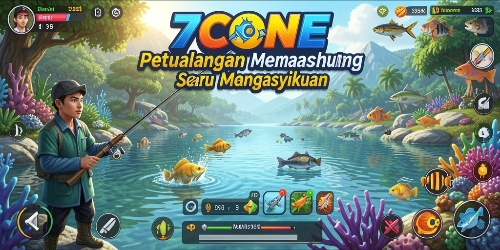 Tangkapan ikan yang epik dalam gameplay 7CONE.