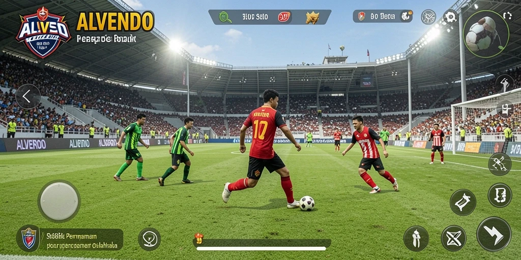 Tampilan gameplay ALVENDO yang dinamis dan penuh aksi.