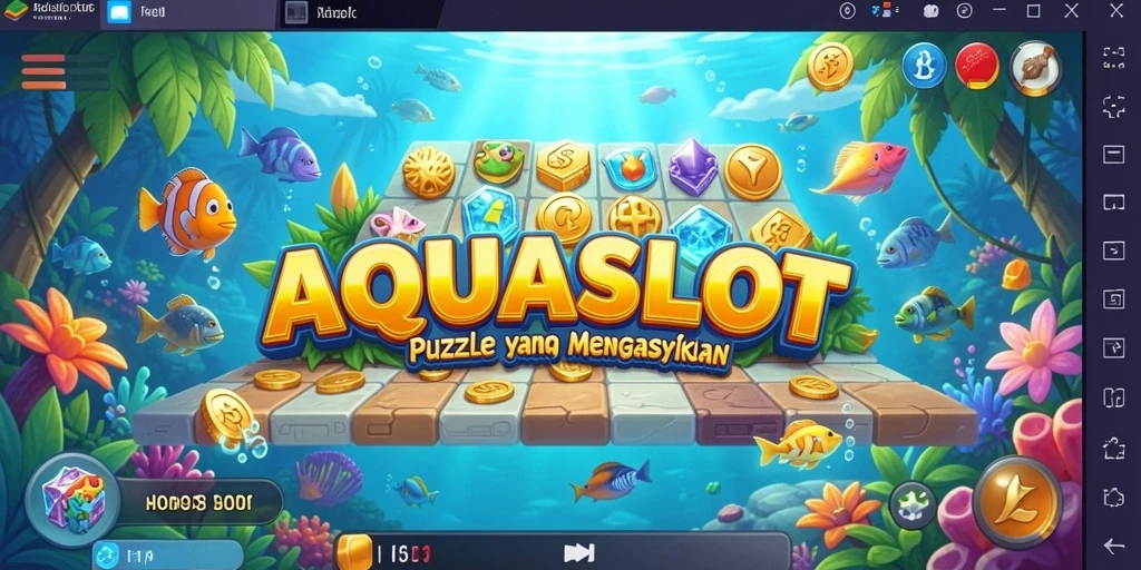 Screenshot gameplay AQUASLOT menampilkan tantangan puzzle yang menarik.