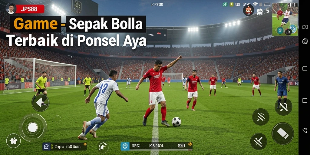 Tangkapan layar utama JPS88 menampilkan gameplay sepak bola yang mendebarkan.