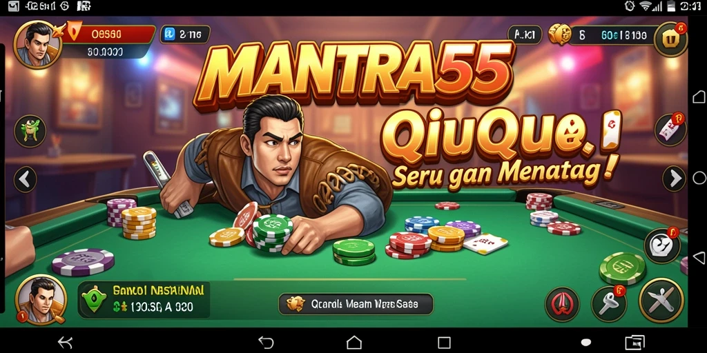 Tangkapan layar gameplay QiuQiu yang menarik di MANTRA55.
