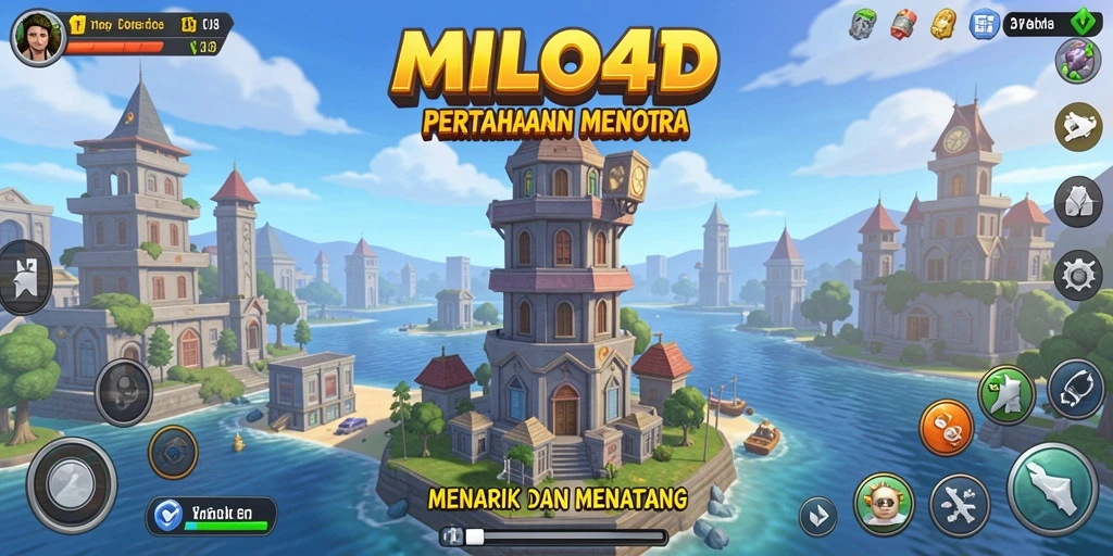 Tangkapan layar menunjukkan aksi intens dalam permainan Tower Defense.