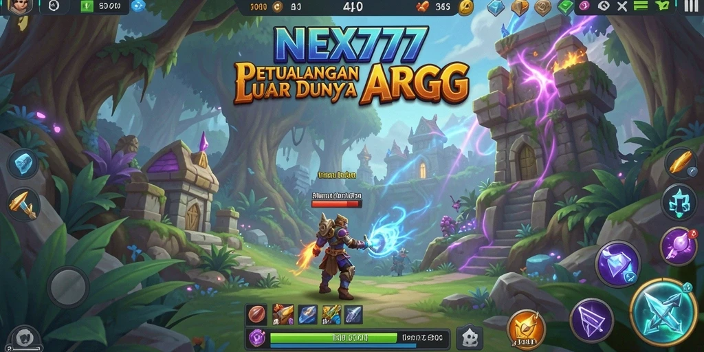 Tangkapan layar menampilkan aksi pertarungan seru di NEX777.