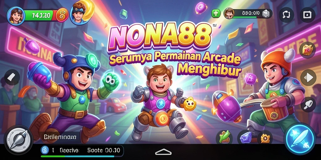 Screenshot gameplay NONA88 yang menampilkan aksi seru di level arcade.