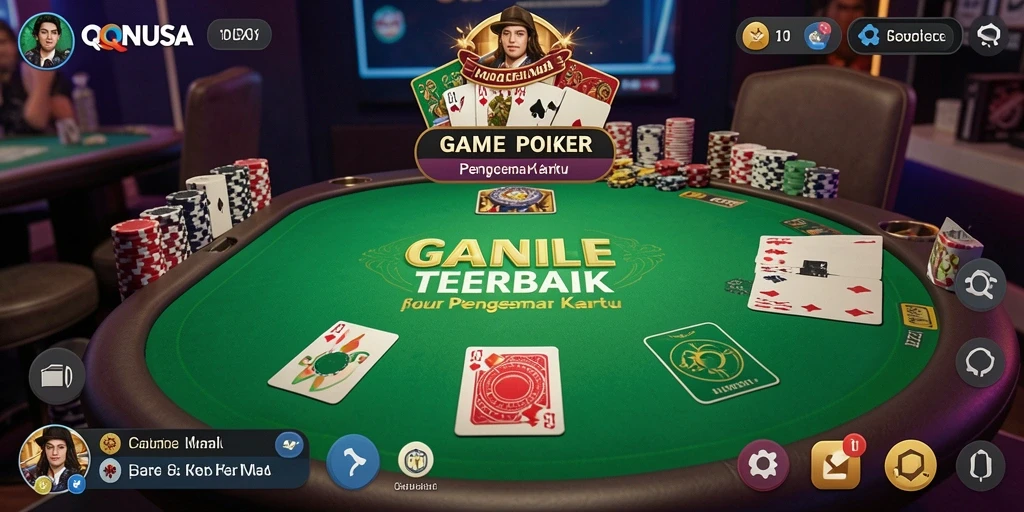 Tampilan gameplay seru Poker di QQNUSA.