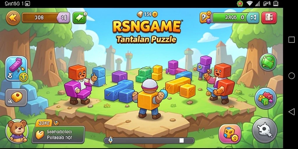 Screenshot gameplay RSNGAME menampilkan tantangan puzzle yang menarik.