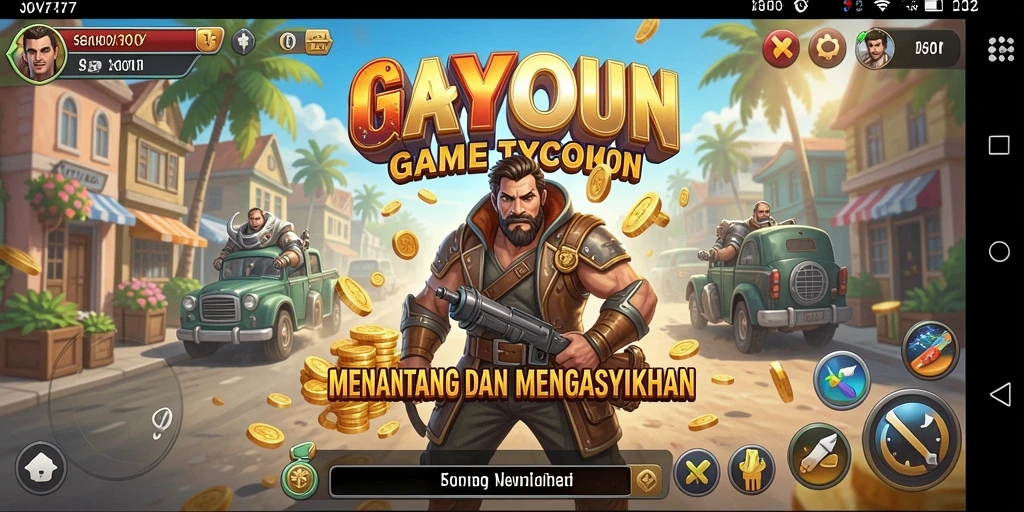 Tampilan gameplay SOV777 dengan akses ke berbagai sektor bisnis.