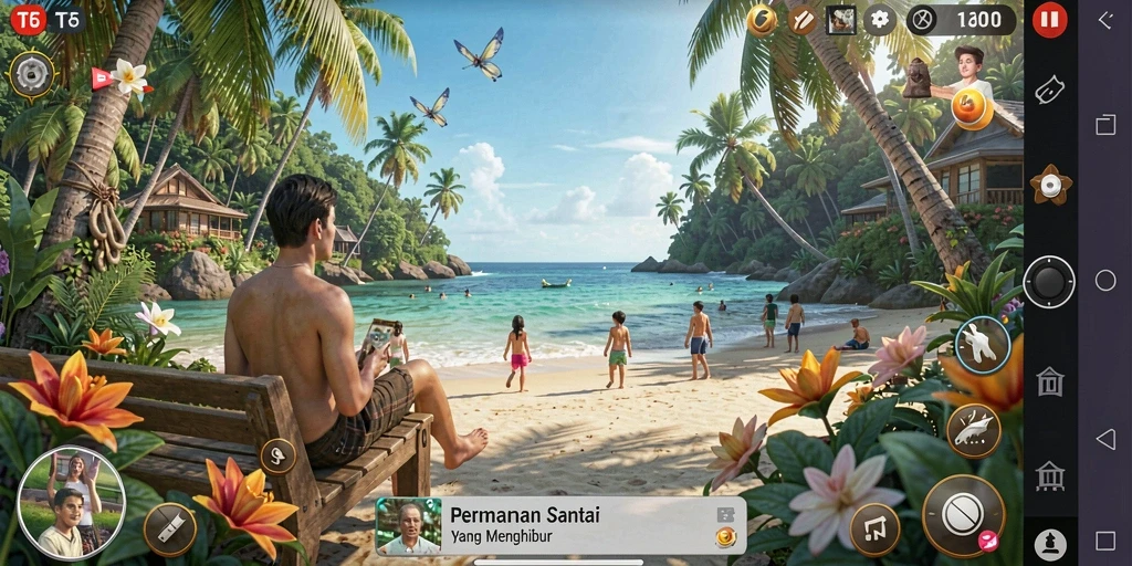 Tampilan permainan T6 yang ceria dan interaktif.