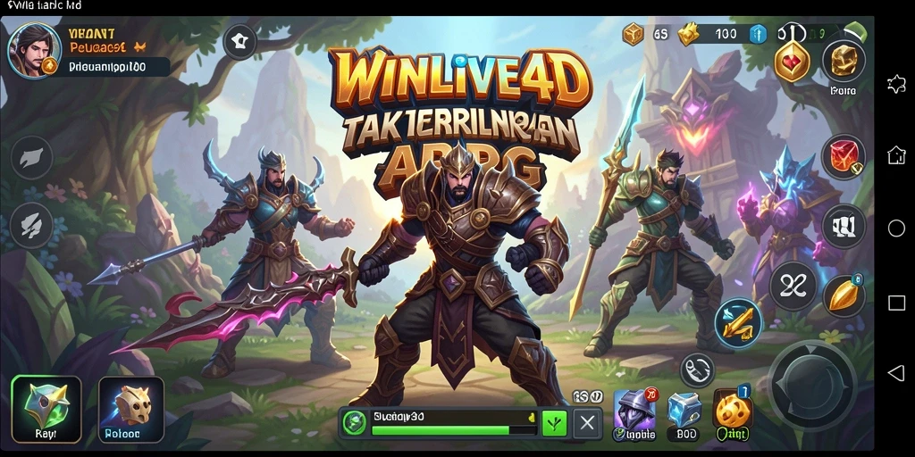 Tangkapan layar menampilkan aksi pertempuran epik di WINLIVE4D.
