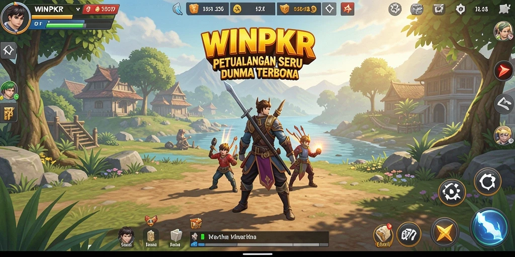 Tampilan gameplay WINPKR di dunia terbuka yang menakjubkan.